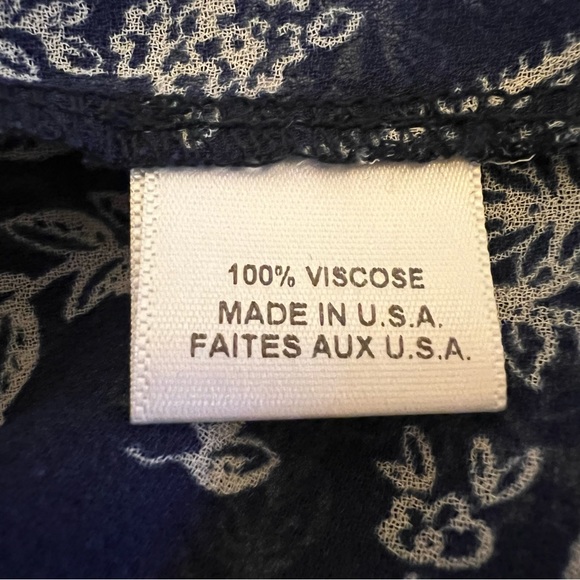 MISA Los Angeles Maya Bell Sleeve Peasant Top Blue/White Sz M - Picture 9 of 14